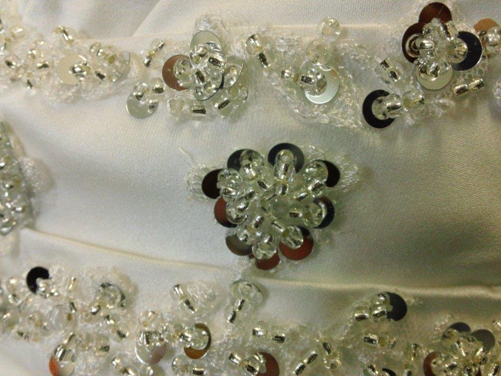 flower girl dress with hand beading